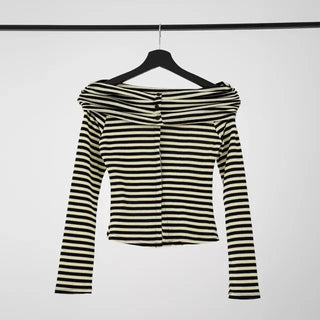 Slim off-shoulder T-shirt