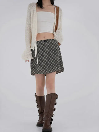 Chuping ribbon see-through cardigan