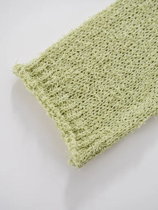 Chuping ribbon see-through cardigan