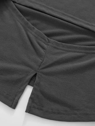 Kai boatneck slit T-shirt