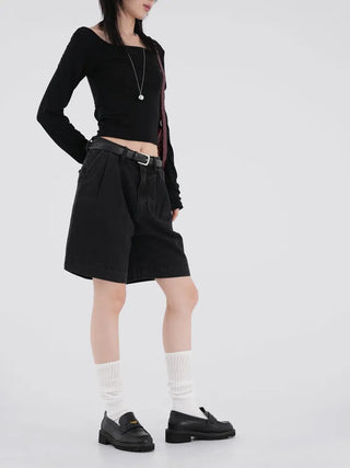 Kai boatneck slit T-shirt