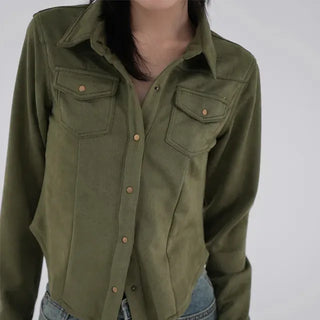 Joy Suede Slim Shirt