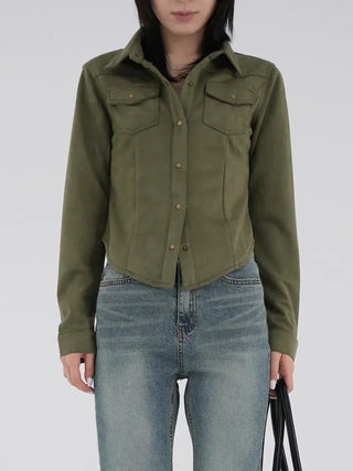 Joy Suede Slim Shirt