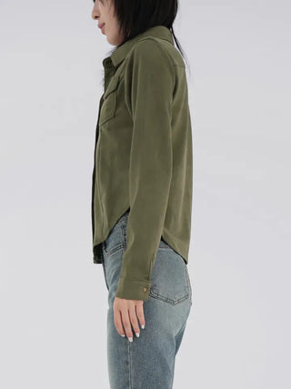 Joy Suede Slim Shirt