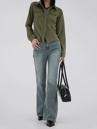 Joy Suede Slim Shirt