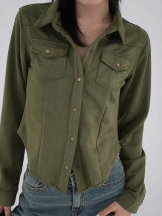 Joy Suede Slim Shirt