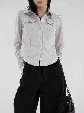 Joy Suede Slim Shirt