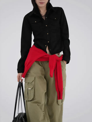 Joy Suede Slim Shirt