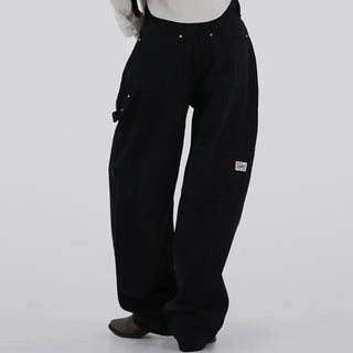 Henji Label Wide Black Cotton Pants