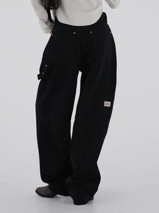 Henji Label Wide Black Cotton Pants