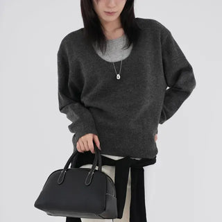 Raon Over-color block layered knit