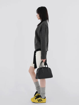 Raon Over-color block layered knit
