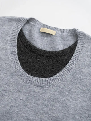 Raon Over-color block layered knit