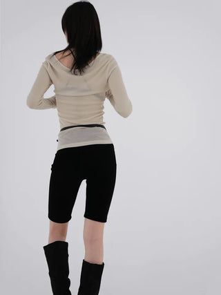 Toby Ribbed Biker Shorts