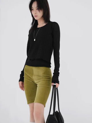Toby Ribbed Biker Shorts