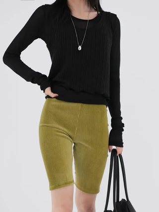 Toby Ribbed Biker Shorts