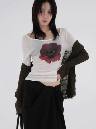 Cano Vintage Short Ruffle Slim Cardigan