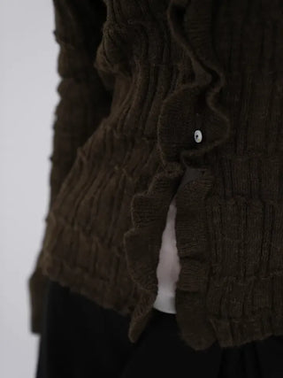 Cano Vintage Short Ruffle Slim Cardigan