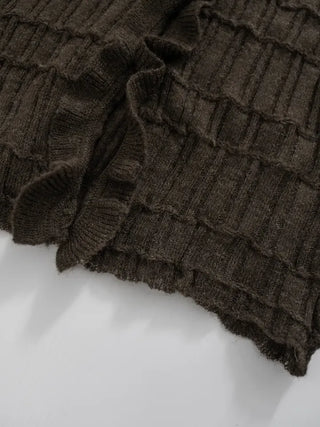 Cano Vintage Short Ruffle Slim Cardigan