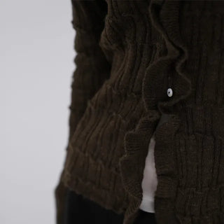 Cano Vintage Short Ruffle Slim Cardigan