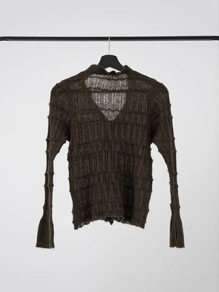 Cano Vintage Short Ruffle Slim Cardigan