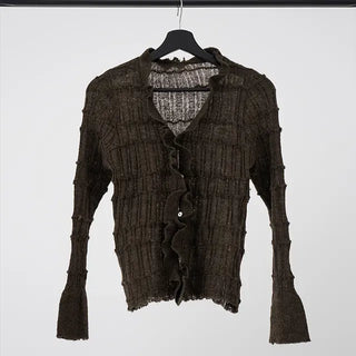 Cano Vintage Short Ruffle Slim Cardigan