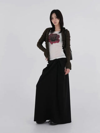 Cano Vintage Short Ruffle Slim Cardigan