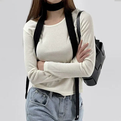 Elle Round Neck Long Sleeve T-shirt