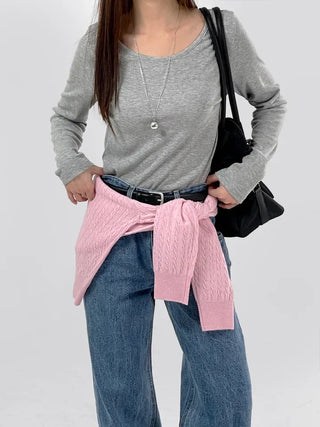Elle Round Neck Long Sleeve T-shirt