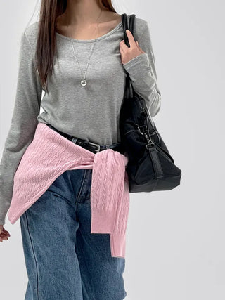 Elle Round Neck Long Sleeve T-shirt