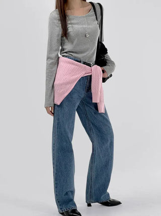 Elle Round Neck Long Sleeve T-shirt