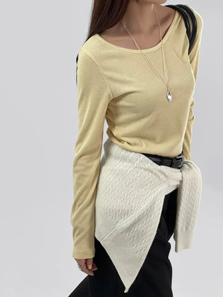 Elle Round Neck Long Sleeve T-shirt