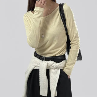 Elle Round Neck Long Sleeve T-shirt
