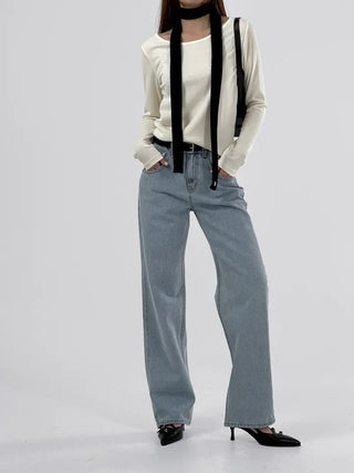 Elle Round Neck Long Sleeve T-shirt