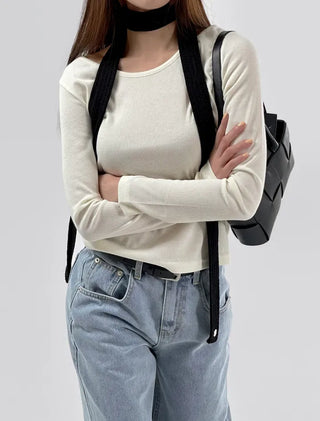 Elle Round Neck Long Sleeve T-shirt