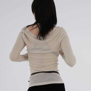 Ruya Red Blooming Slim Fit Tencel T-shirt