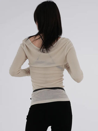 Ruya Red Blooming Slim Fit Tencel T-shirt
