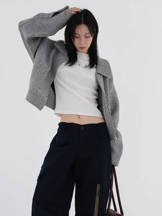 Wonder Rivet Ribbed Warmer Long Sleeve Tee