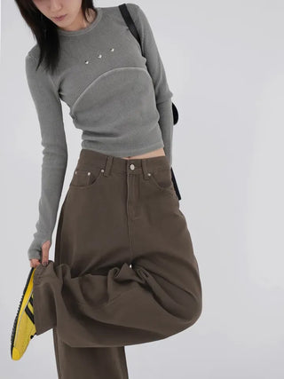Wonder Rivet Ribbed Warmer Long Sleeve Tee