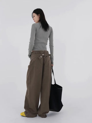 Wonder Rivet Ribbed Warmer Long Sleeve Tee