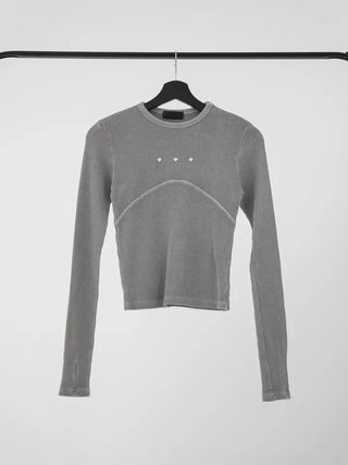 Wonder Rivet Ribbed Warmer Long Sleeve Tee