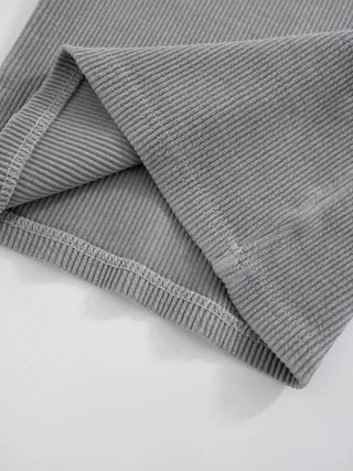 Wonder Rivet Ribbed Warmer Long Sleeve Tee