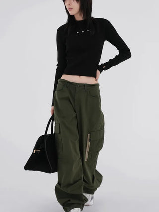 Wonder Rivet Ribbed Warmer Long Sleeve Tee