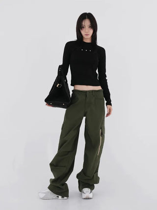 Wonder Rivet Ribbed Warmer Long Sleeve Tee