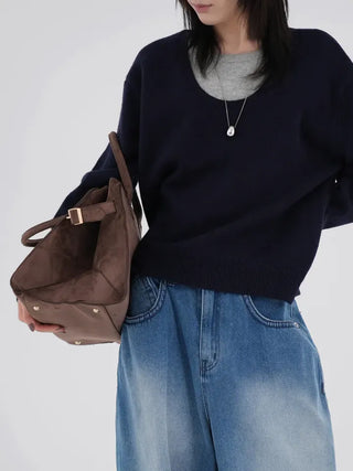 Bella Suede Big Tote Bag
