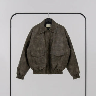 Taze Vintage Washed Leather Jacket