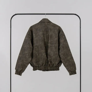 Taze Vintage Washed Leather Jacket