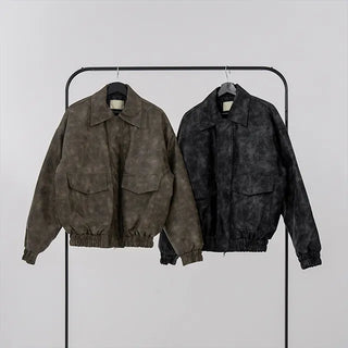 Taze Vintage Washed Leather Jacket