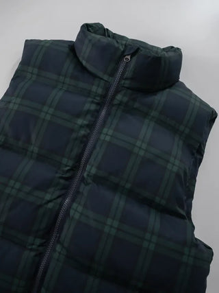 Leon check padded vest