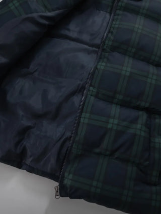 Leon check padded vest